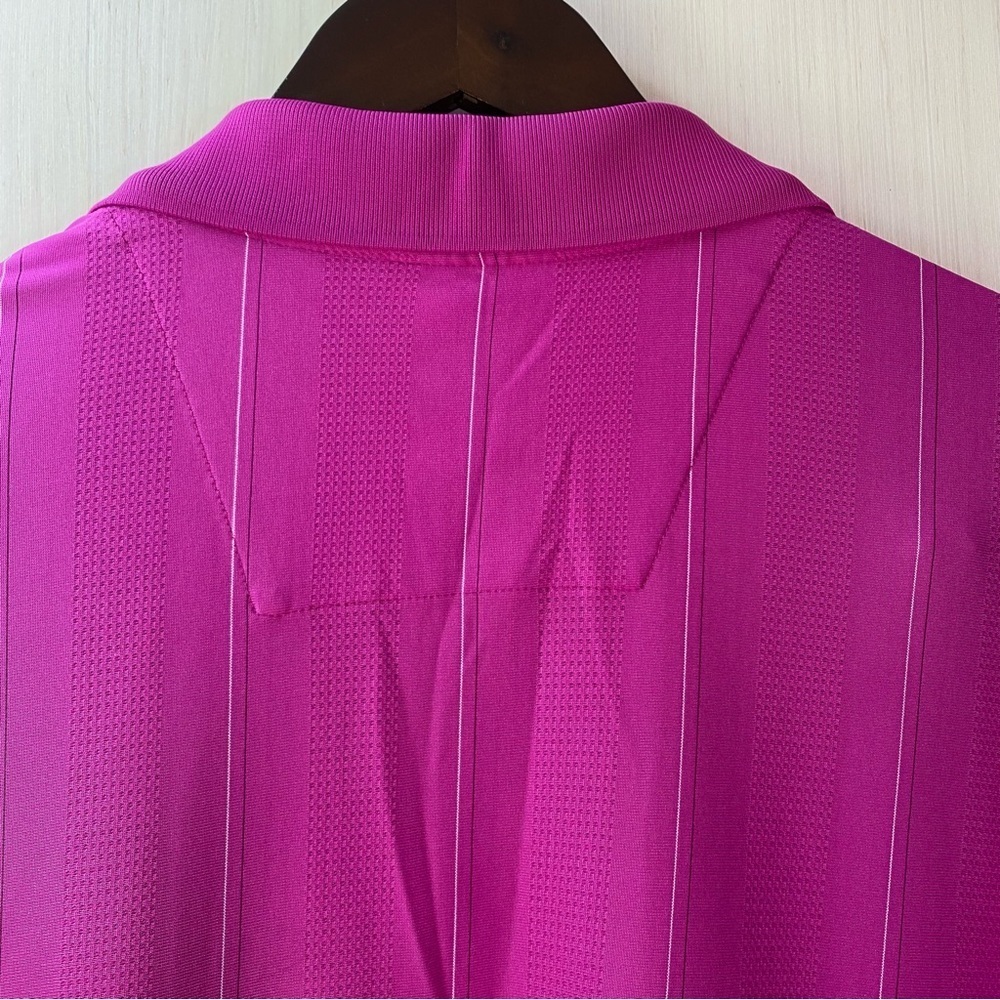 Antigua PGA Tour Men's Desert Dry Golf Polo Shirt Fuchsia Stripe Size XXL - Picture 6 of 9
